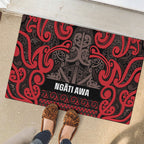Aotearoa Iwi Ngati Awa Rubber Doormat Maori Wharenui House Tribal Pattern