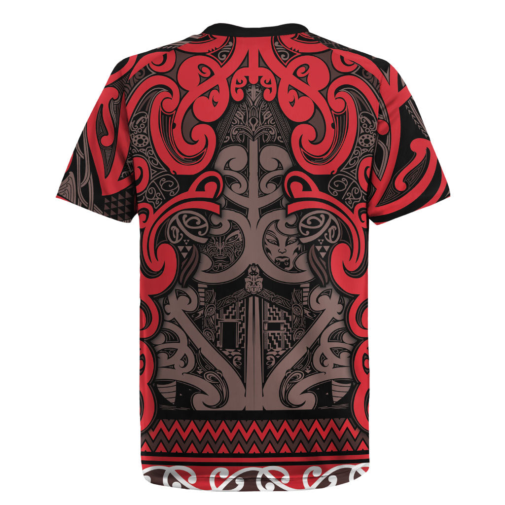 Aotearoa Iwi Ngati Awa Rugby Jersey Maori Wharenui House Tribal Pattern