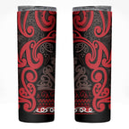 Aotearoa Iwi Ngati Awa Skinny Tumbler Maori Wharenui House Tribal Pattern