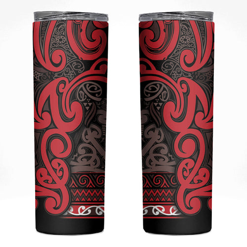 Aotearoa Iwi Ngati Awa Skinny Tumbler Maori Wharenui House Tribal Pattern