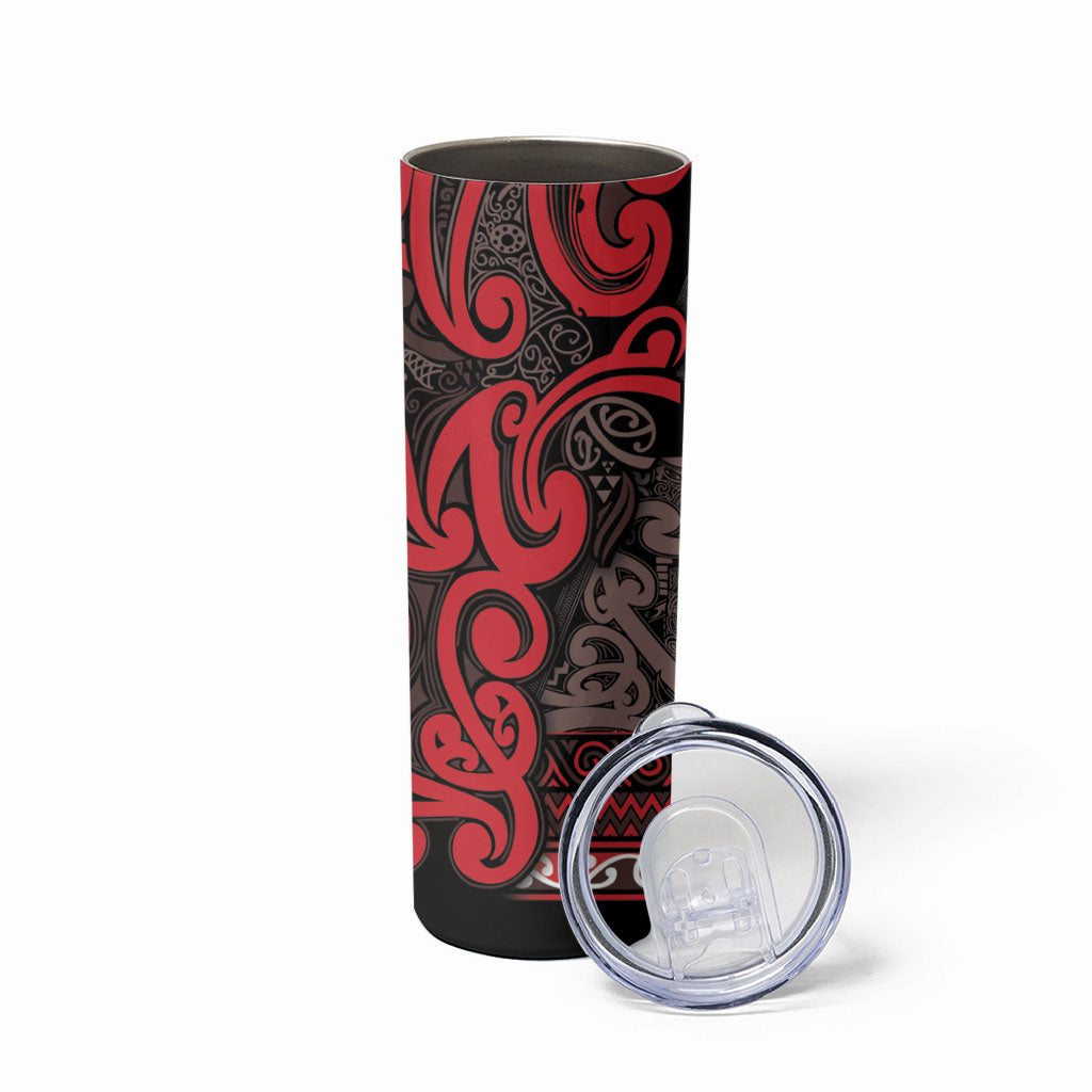 Aotearoa Iwi Ngati Awa Skinny Tumbler Maori Wharenui House Tribal Pattern