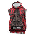 Aotearoa Iwi Ngati Awa Sleeveless Hoodie Maori Wharenui House Tribal Pattern