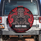 Aotearoa Iwi Ngati Awa Spare Tire Cover Maori Wharenui House Tribal Pattern