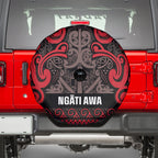 Aotearoa Iwi Ngati Awa Spare Tire Cover Maori Wharenui House Tribal Pattern