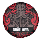 Aotearoa Iwi Ngati Awa Spare Tire Cover Maori Wharenui House Tribal Pattern