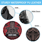 Aotearoa Iwi Ngati Awa Spare Tire Cover Maori Wharenui House Tribal Pattern