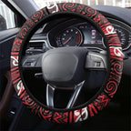 Aotearoa Iwi Ngati Awa Steering Wheel Cover Maori Wharenui House Tribal Pattern