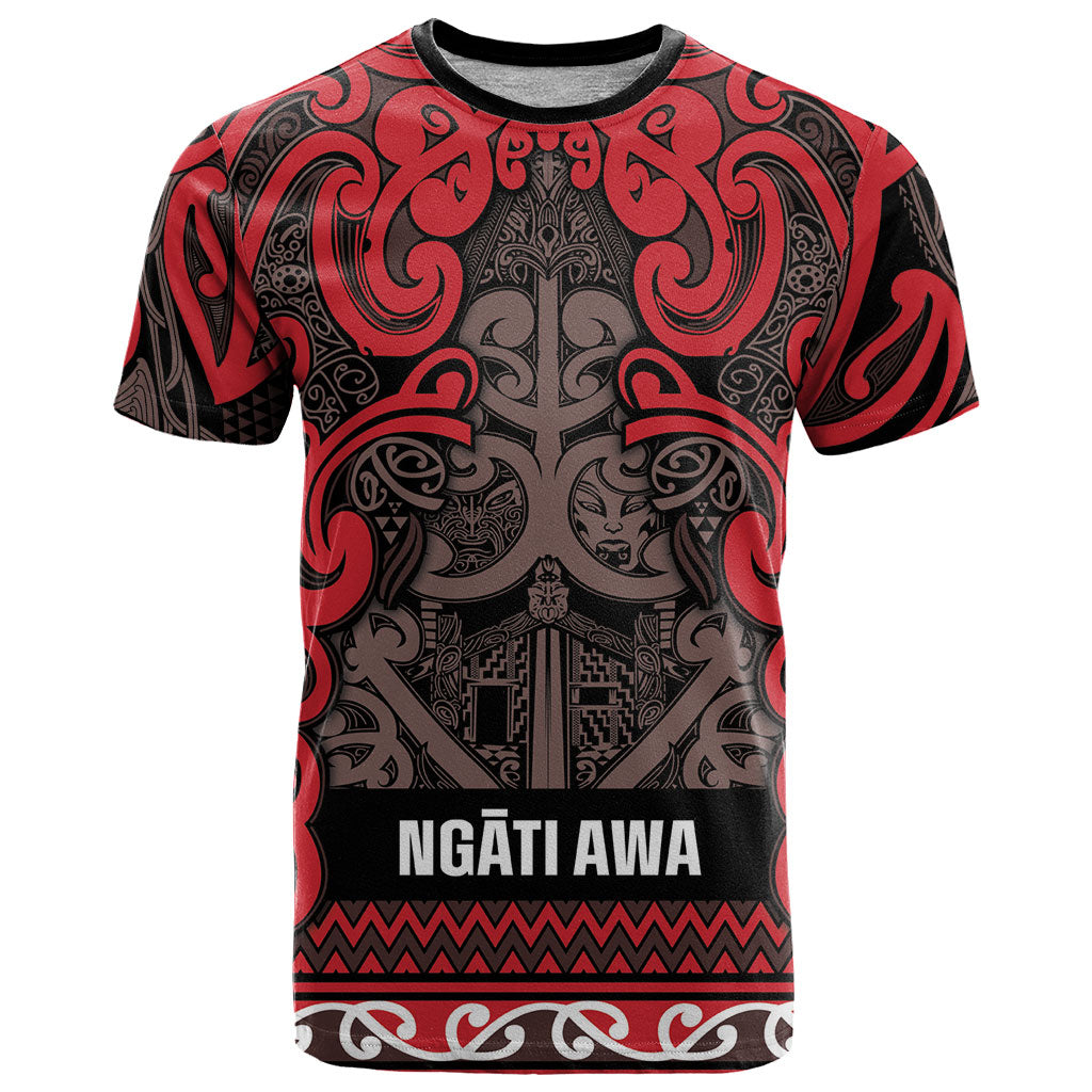 Aotearoa Iwi Ngati Awa T Shirt Maori Wharenui House Tribal Pattern
