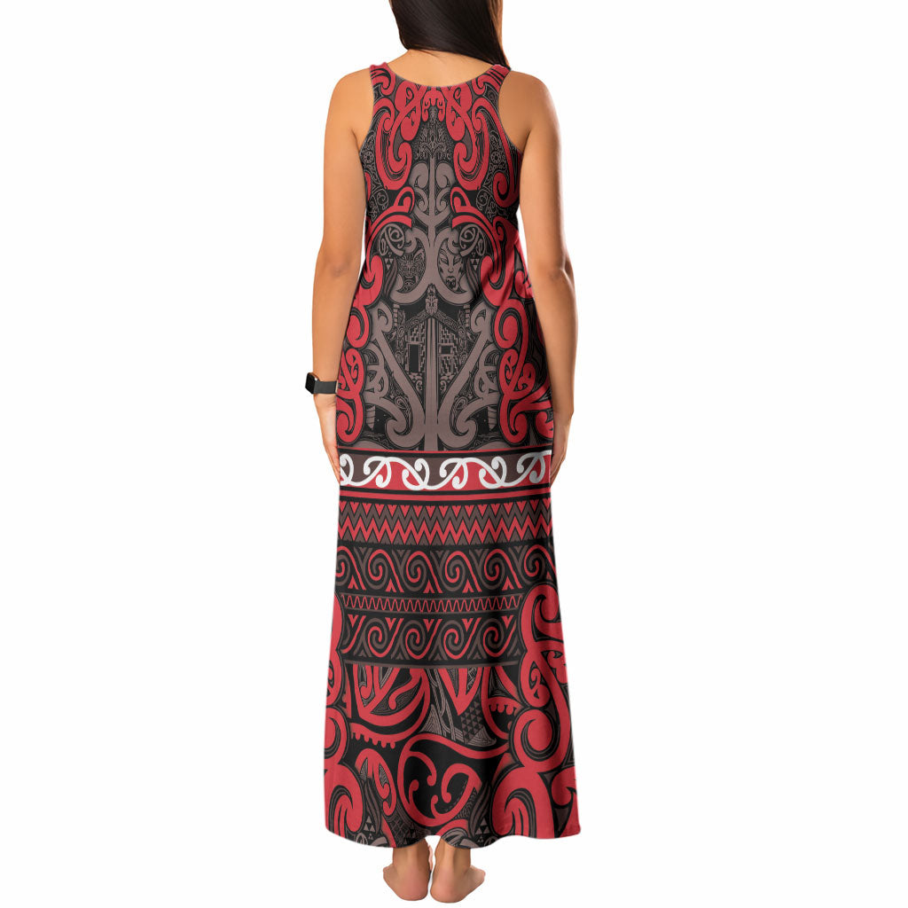 Aotearoa Iwi Ngati Awa Tank Maxi Dress Maori Wharenui House Tribal Pattern