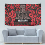 Aotearoa Iwi Ngati Awa Tapestry Maori Wharenui House Tribal Pattern