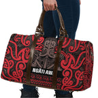 Aotearoa Iwi Ngati Awa Travel Bag Maori Wharenui House Tribal Pattern