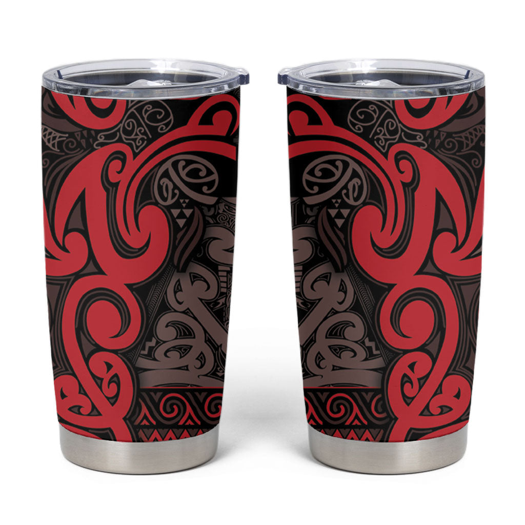 Aotearoa Iwi Ngati Awa Tumbler Cup Maori Wharenui House Tribal Pattern