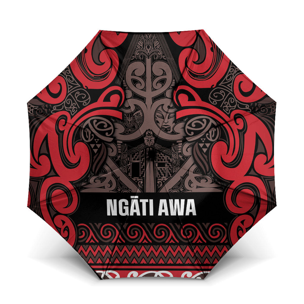 Aotearoa Iwi Ngati Awa Umbrella Maori Wharenui House Tribal Pattern