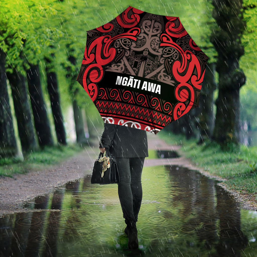Aotearoa Iwi Ngati Awa Umbrella Maori Wharenui House Tribal Pattern