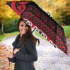 Aotearoa Iwi Ngati Awa Umbrella Maori Wharenui House Tribal Pattern