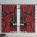 Aotearoa Iwi Ngati Awa Window Curtain Maori Wharenui House Tribal Pattern
