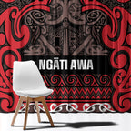 Aotearoa Iwi Ngati Awa Window Curtain Maori Wharenui House Tribal Pattern