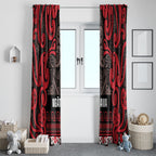 Aotearoa Iwi Ngati Awa Window Curtain Maori Wharenui House Tribal Pattern