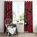 Aotearoa Iwi Ngati Awa Window Curtain Maori Wharenui House Tribal Pattern