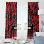 Aotearoa Iwi Ngati Awa Window Curtain Maori Wharenui House Tribal Pattern