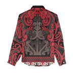 Aotearoa Iwi Ngati Awa Women Casual Shirt Maori Wharenui House Tribal Pattern