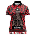 Aotearoa Iwi Ngati Awa Women Polo Shirt Maori Wharenui House Tribal Pattern