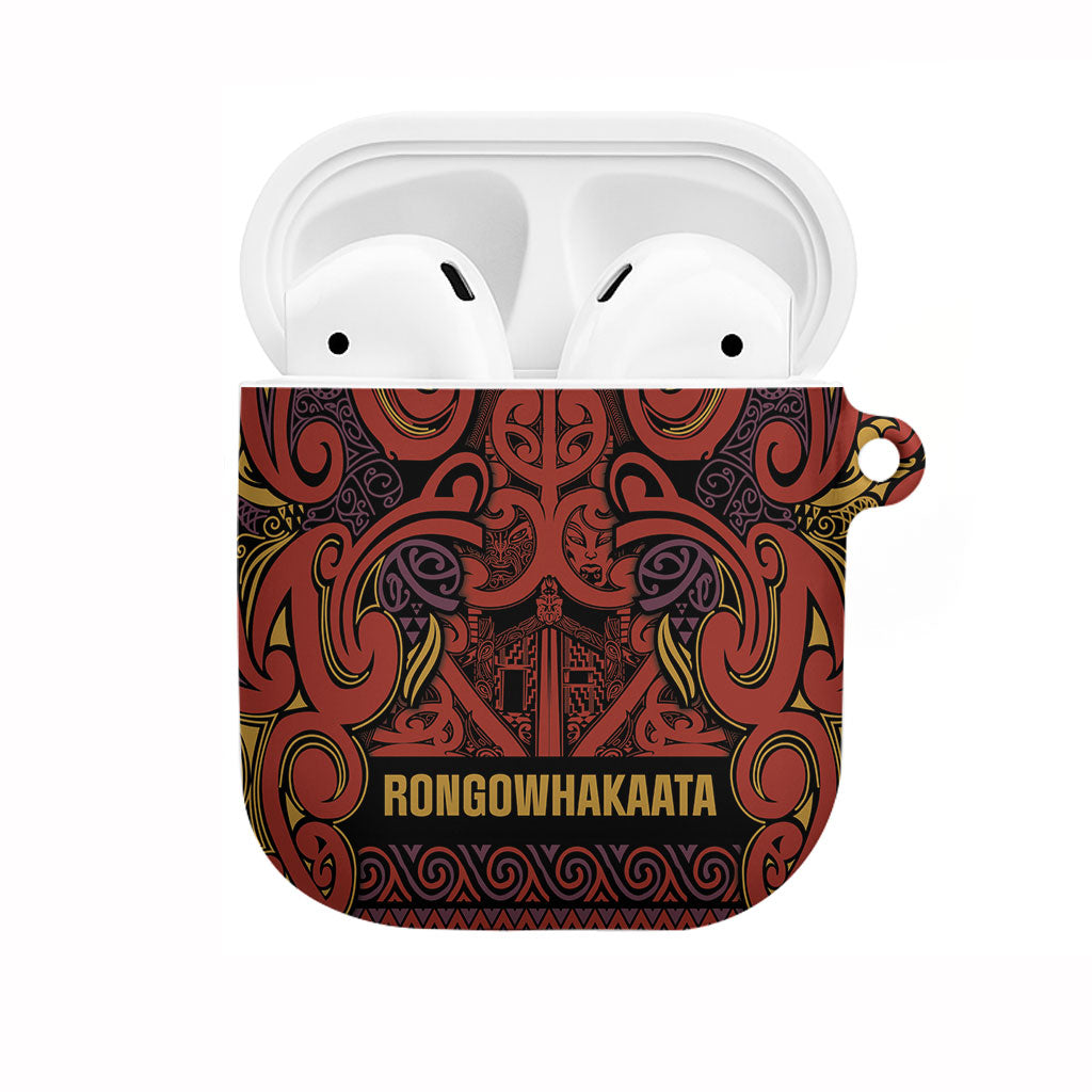Aotearoa Iwi Rongowhakaata AirPods Case Maori Wharenui House Tribal Pattern