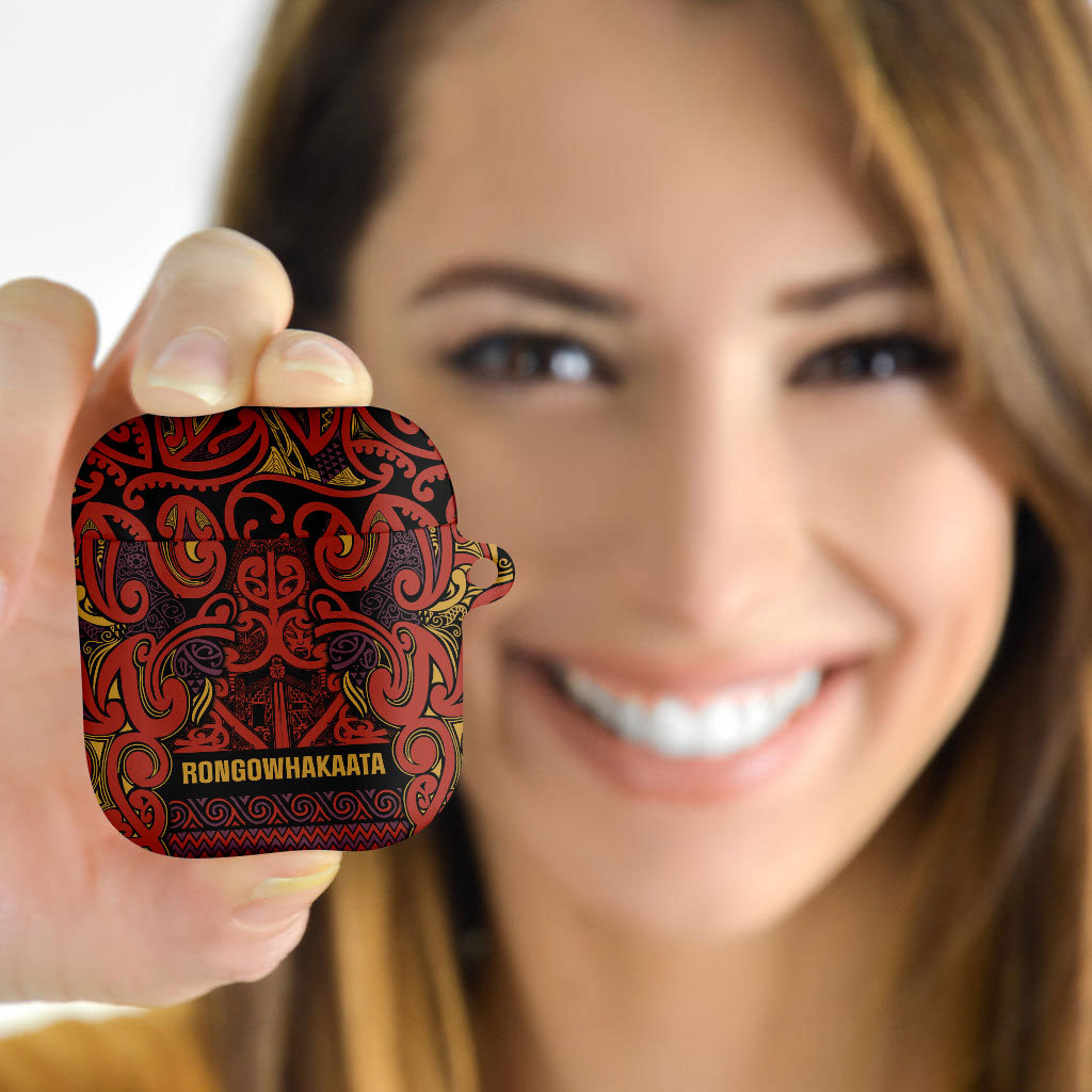 Aotearoa Iwi Rongowhakaata AirPods Case Maori Wharenui House Tribal Pattern