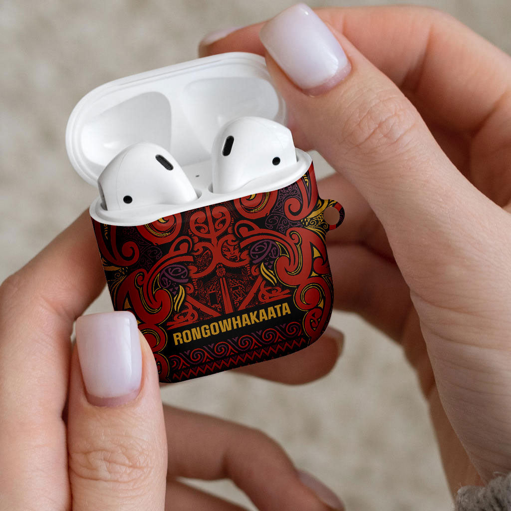 Aotearoa Iwi Rongowhakaata AirPods Case Maori Wharenui House Tribal Pattern