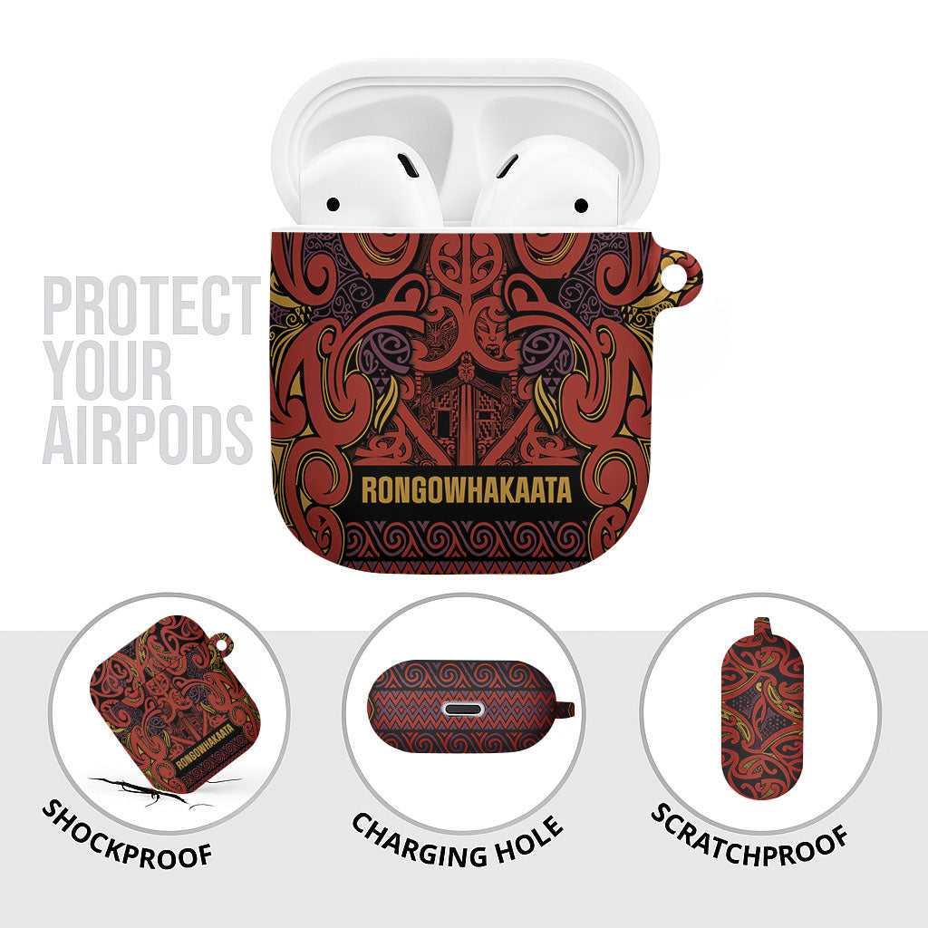 Aotearoa Iwi Rongowhakaata AirPods Case Maori Wharenui House Tribal Pattern