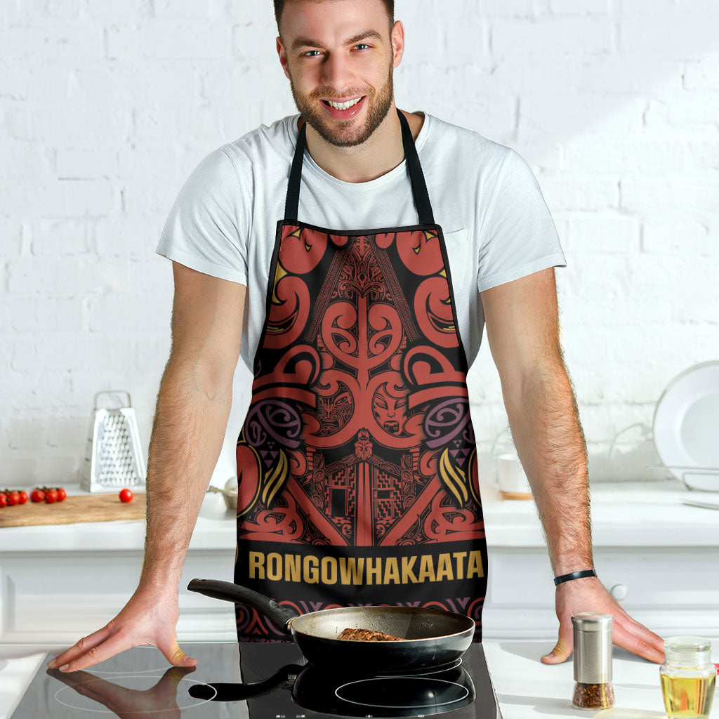 Aotearoa Iwi Rongowhakaata Apron Maori Wharenui House Tribal Pattern