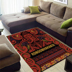 Aotearoa Iwi Rongowhakaata Area Rug Maori Wharenui House Tribal Pattern