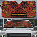 Aotearoa Iwi Rongowhakaata Auto Sun Shade Maori Wharenui House Tribal Pattern
