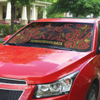Aotearoa Iwi Rongowhakaata Auto Sun Shade Maori Wharenui House Tribal Pattern