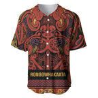 Aotearoa Iwi Rongowhakaata Baseball Jersey Maori Wharenui House Tribal Pattern