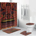 Aotearoa Iwi Rongowhakaata Bathroom Set Maori Wharenui House Tribal Pattern