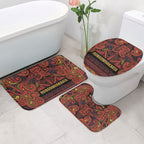 Aotearoa Iwi Rongowhakaata Bathroom Set Maori Wharenui House Tribal Pattern