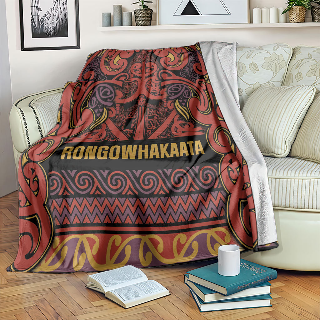 Aotearoa Iwi Rongowhakaata Blanket Maori Wharenui House Tribal Pattern