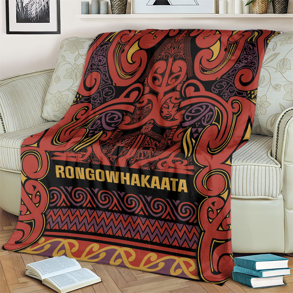 Aotearoa Iwi Rongowhakaata Blanket Maori Wharenui House Tribal Pattern