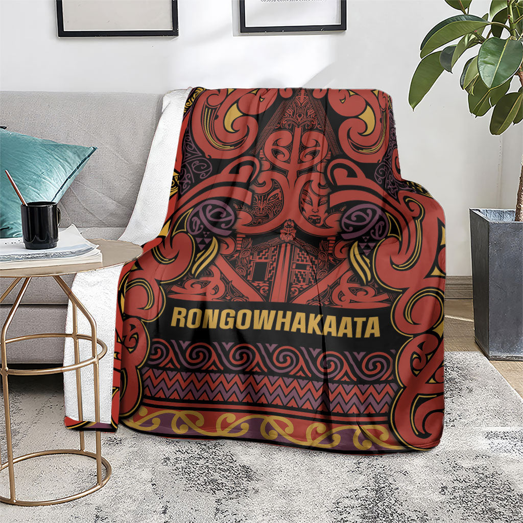 Aotearoa Iwi Rongowhakaata Blanket Maori Wharenui House Tribal Pattern
