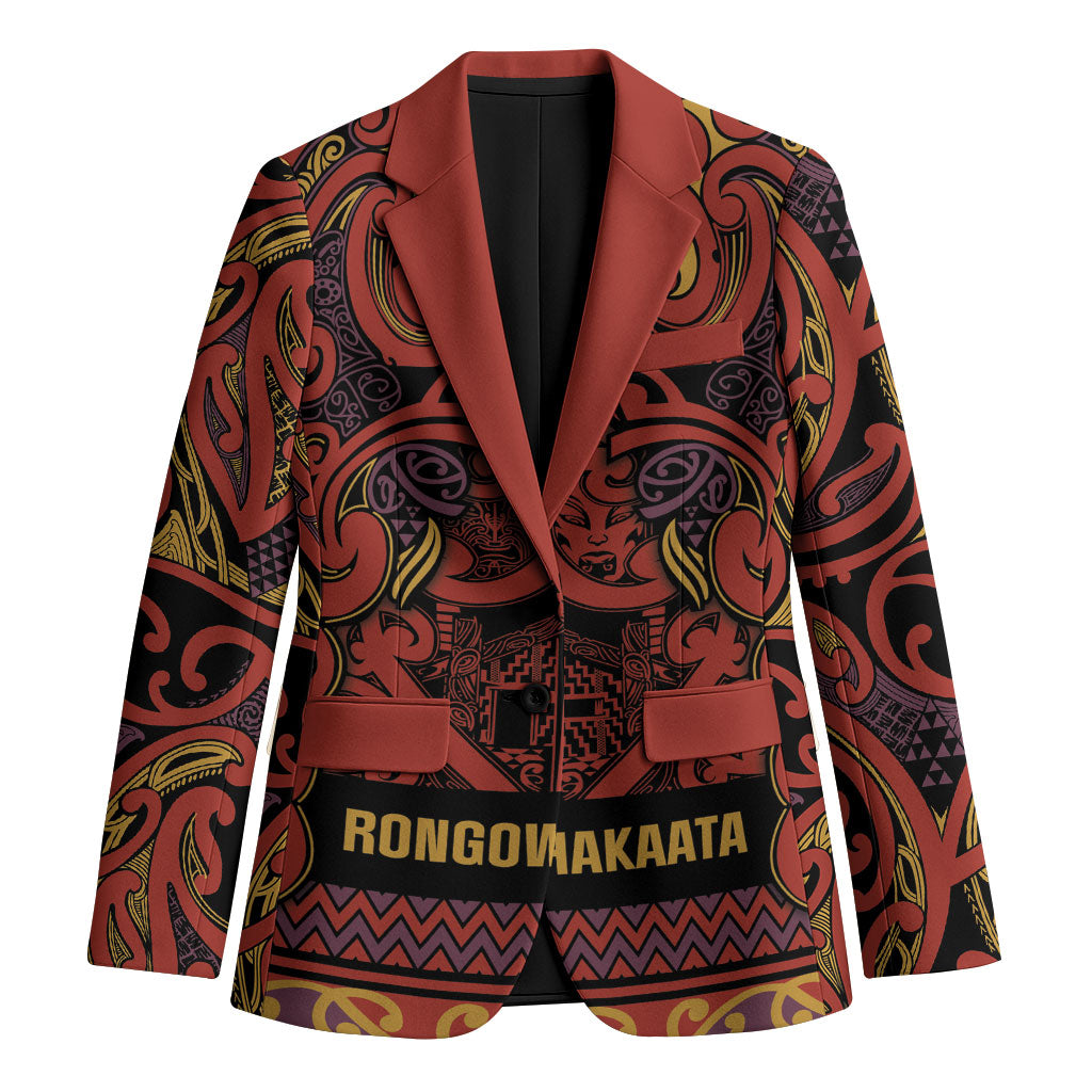 Aotearoa Iwi Rongowhakaata Blazer Maori Wharenui House Tribal Pattern