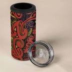 Aotearoa Iwi Rongowhakaata 4 in 1 Can Cooler Tumbler Maori Wharenui House Tribal Pattern