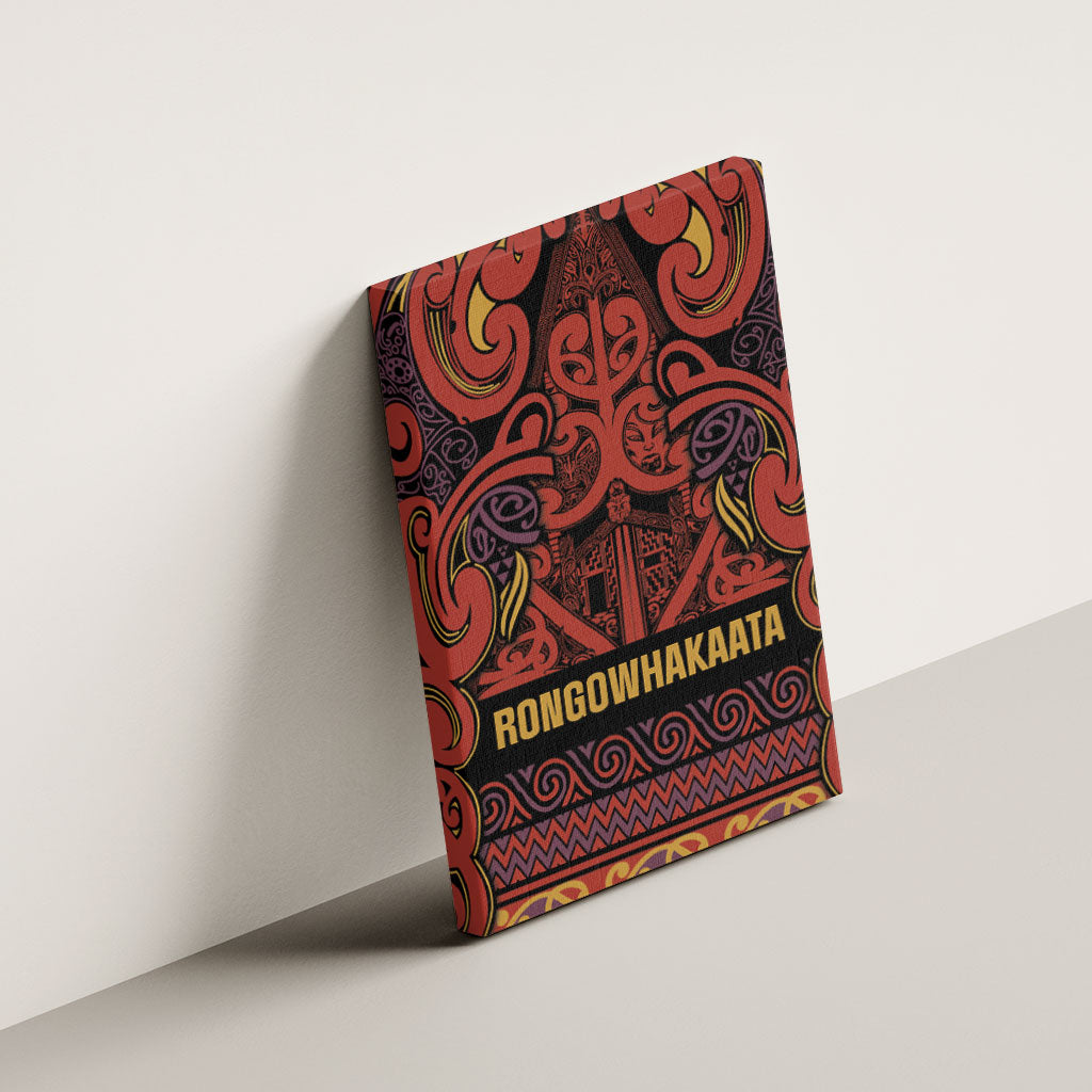 Aotearoa Iwi Rongowhakaata Canvas Wall Art Maori Wharenui House Tribal Pattern