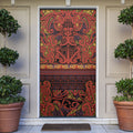 Aotearoa Iwi Rongowhakaata Door Cover Maori Wharenui House Tribal Pattern