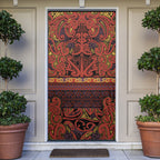 Aotearoa Iwi Rongowhakaata Door Cover Maori Wharenui House Tribal Pattern