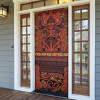 Aotearoa Iwi Rongowhakaata Door Cover Maori Wharenui House Tribal Pattern