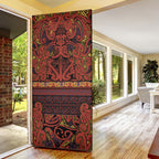 Aotearoa Iwi Rongowhakaata Door Cover Maori Wharenui House Tribal Pattern