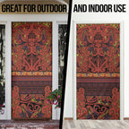 Aotearoa Iwi Rongowhakaata Door Cover Maori Wharenui House Tribal Pattern