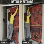 Aotearoa Iwi Rongowhakaata Door Cover Maori Wharenui House Tribal Pattern
