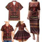 Aotearoa Iwi Rongowhakaata Family Matching Puletasi and Hawaiian Shirt Maori Wharenui House Tribal Pattern